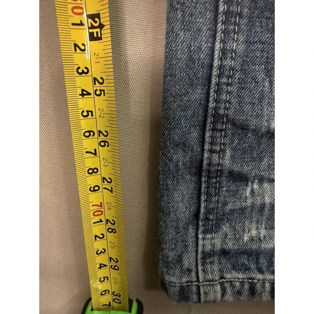 Men’s Reset Platinum Denim Heavily Distressed Jeans 36x32 Medium Wash Edgy Hip
